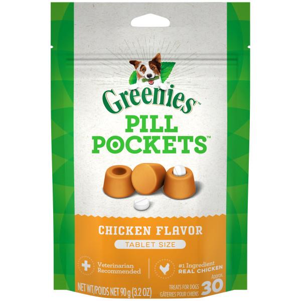 Greenies Pill Pockets Dog Tablet 3.2 oz Chicken