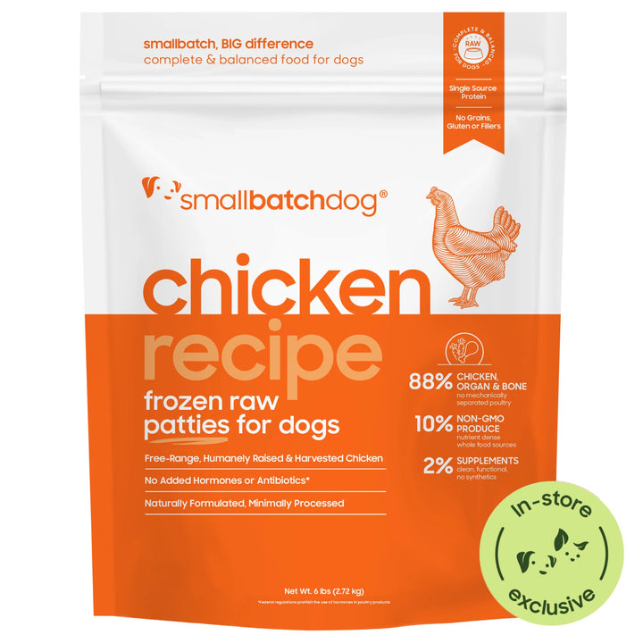 Small Batch Dog Frozen Chicken Sliders 6# - SFW