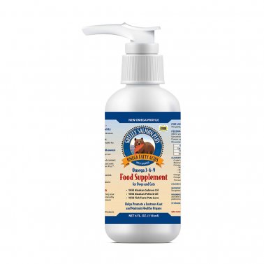 Grizzly Wild Alaskan Salmon Oil Cat Food Supplement 4 Oz