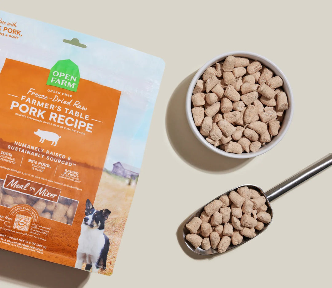 Open Farm Farmer's Table Pork Freeze Dried Raw Dog Food 3.5oz