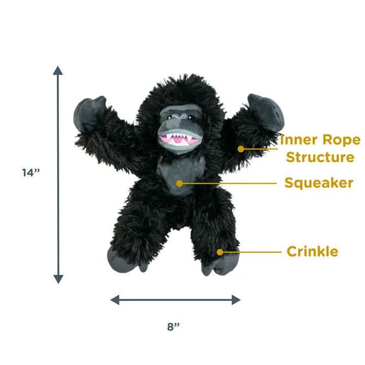 Tall Tails Gorilla Rope Body Dog Toy 14"
