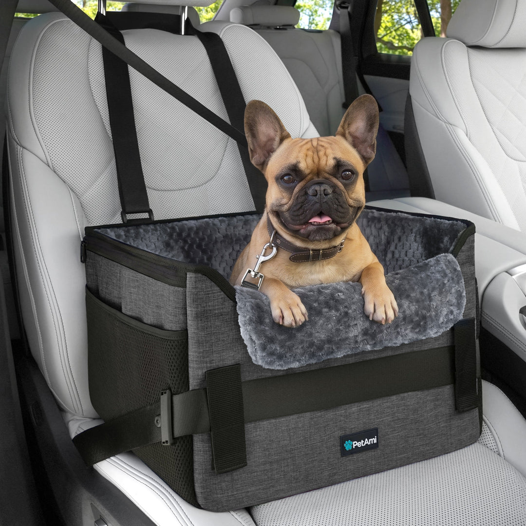 Petami Front & Back car seat pet carrier - Heather Charcoal