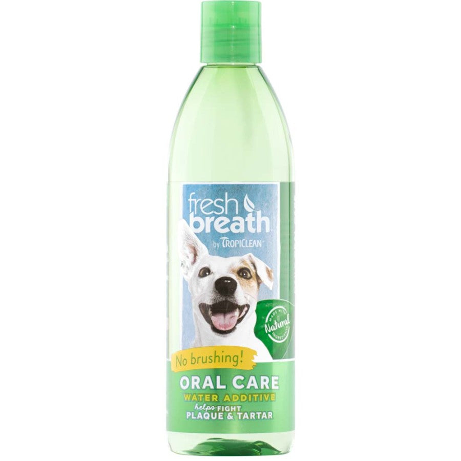 TropiClean Fresh Breath Oral Care Water Additive for Dogs 16 fl oz