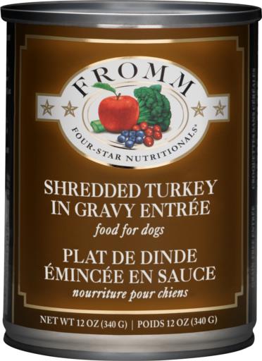 Fromm Four Star Dog Nutritionals Shredded Turkey in Gravy Entrée 12oz can