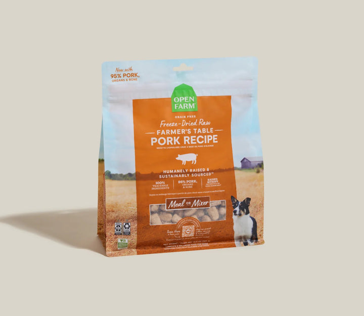 Open Farm Farmer's Table Pork Freeze Dried Raw Dog Food 3.5oz