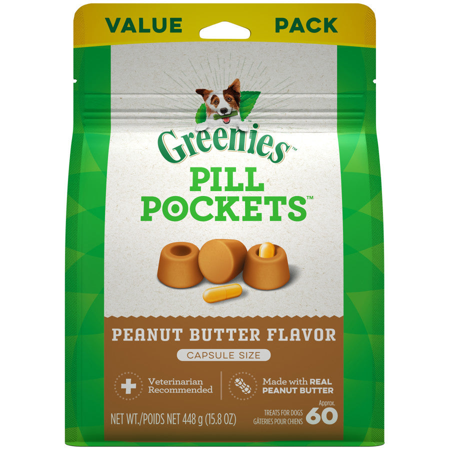 Greenies Pill Pockets for Capsules Peanut Butter 60 ct - 15.8 oz