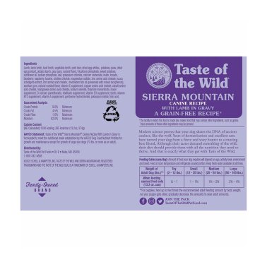 Taste of the Wild Sierra Mountain Lamb In Gravy Dog 13.2 Oz