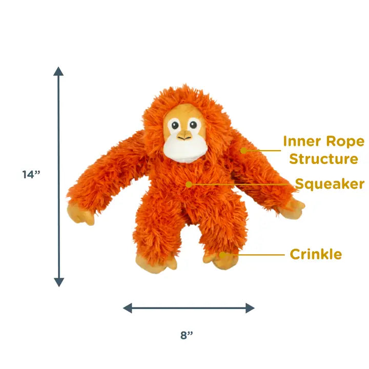 Tall Tails Orangutan Rope Body Dog Toy 14"