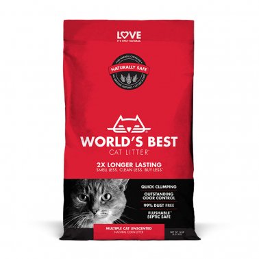 World's Best Cat Litter Multiple Cat Unscented Clumping Cat Litter 15 Lbs