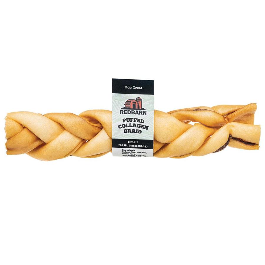 Redbarn Pet Products Puffed Collagen Braid Dog Treat 6in
