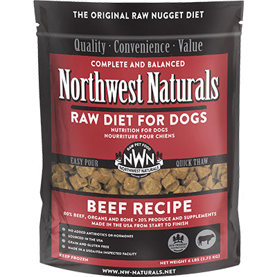 Northwest Naturals Dog Frozen Beef Nuggets 6lbs