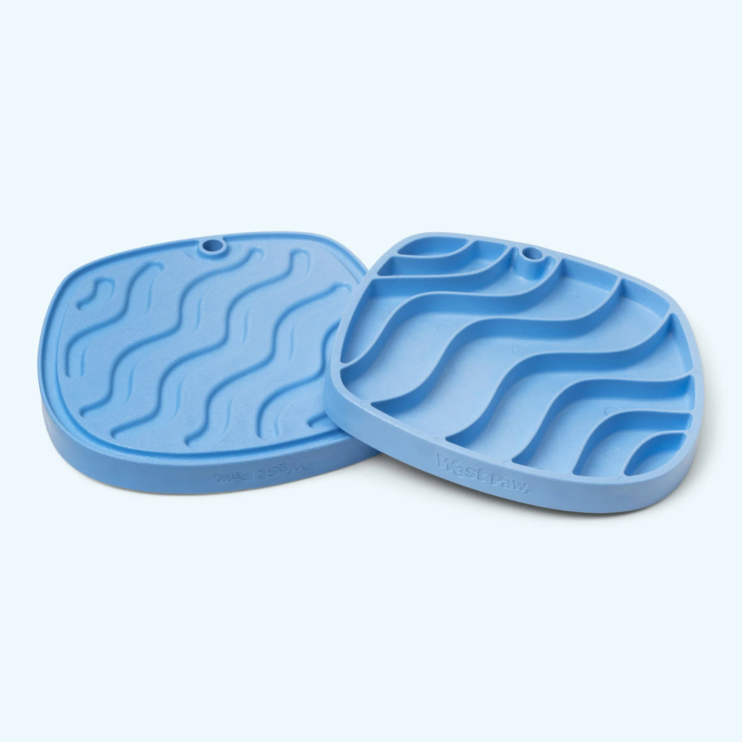 West Paw Waves Feast Mat Periwinkle