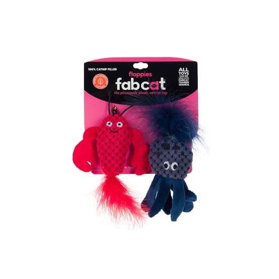 FABCAT CAT FLOPPY LOBSTER + OCTOPUS 2 PACK